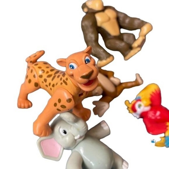 Vintage Rainforest Cafe Animal Figures Toys lot 7 Posable Frog Ape Alligator RFC - Picture 10 of 13